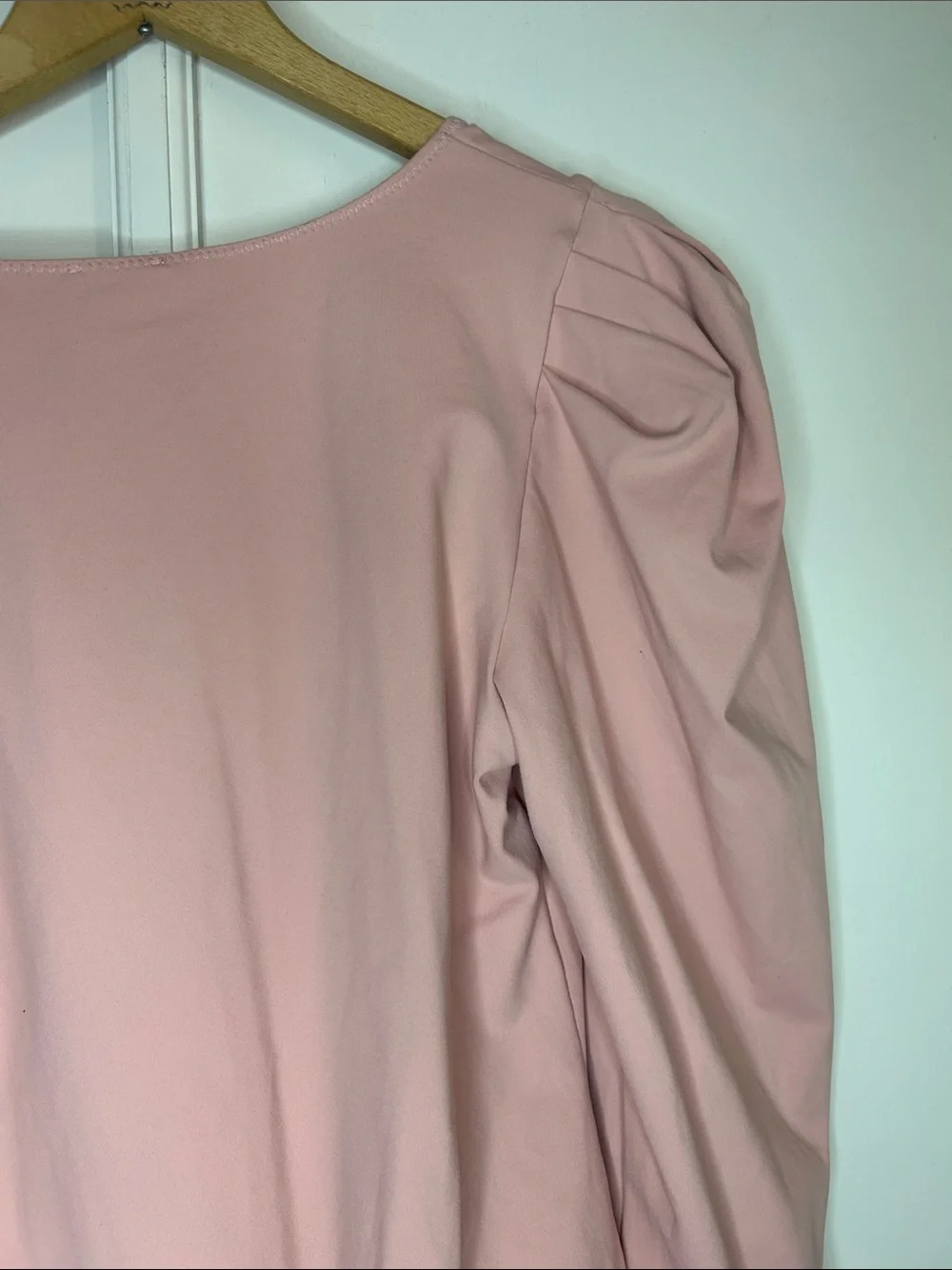 Free People Intimately Pink Puff Sleeve Bodysuit